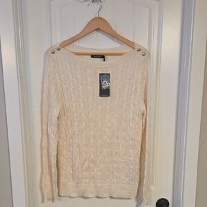 Polo Ralph Lauren Cream Cable Knit Sweater